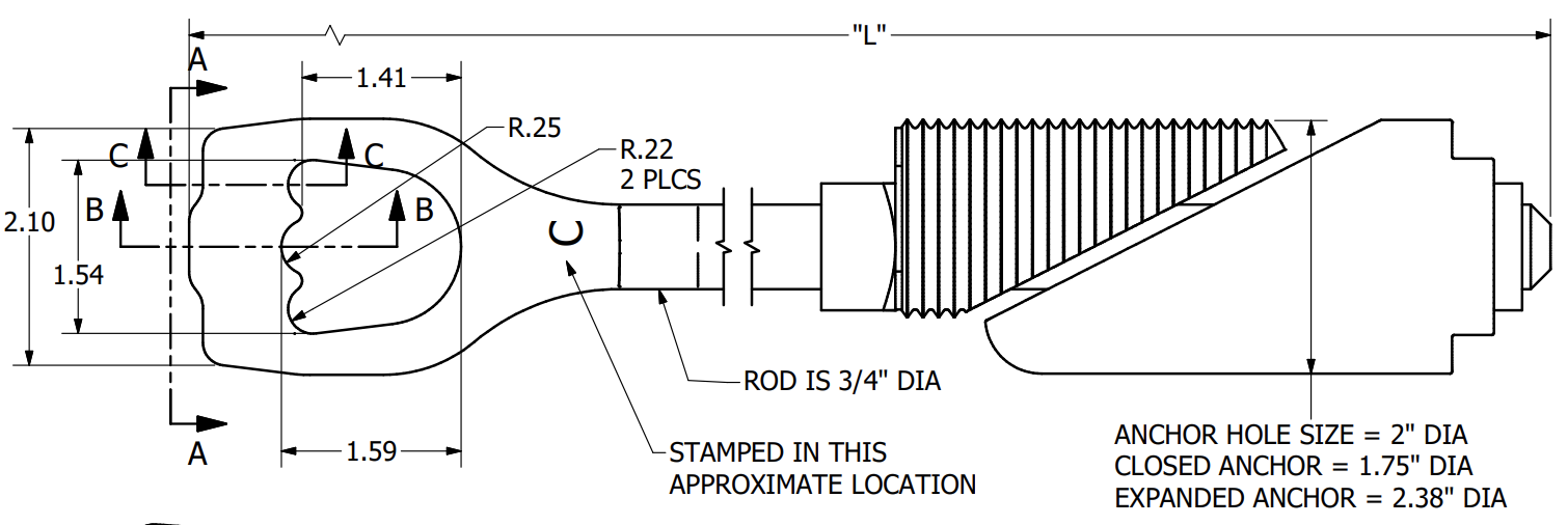 Rock anchors components