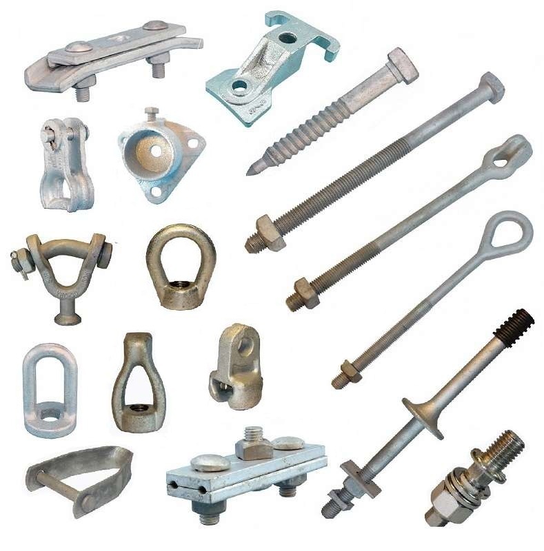 There are several types and configurations of the pole line hardware to select from