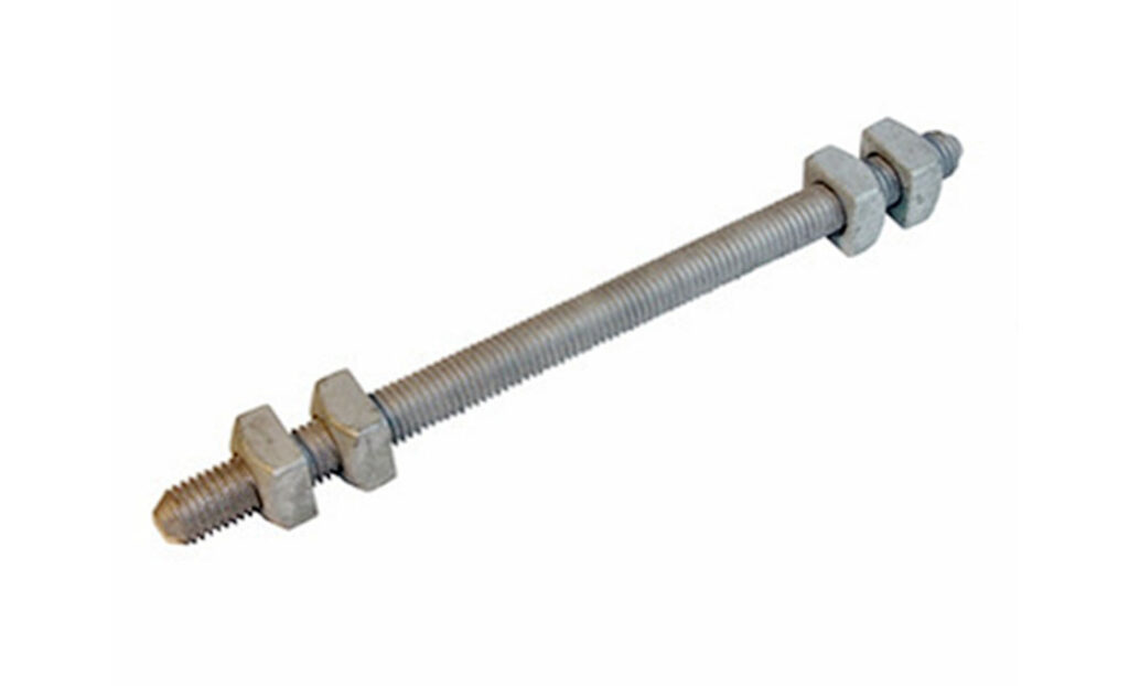 Double arming bolt as used in ovrhead transmission lines