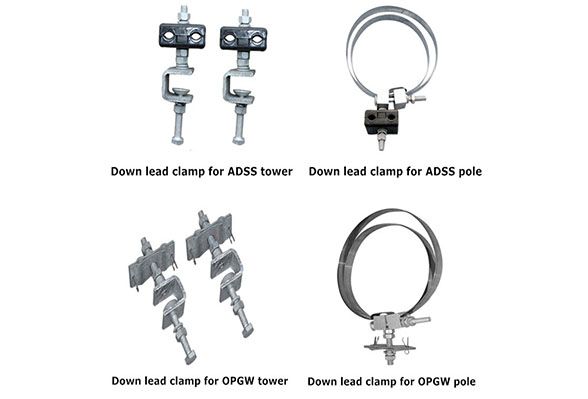 check the accessories required for the installation of downlead clamps