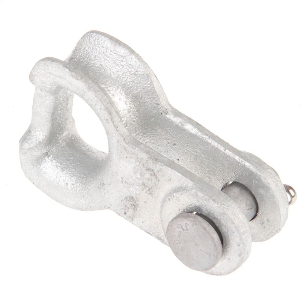 Thimble clevis as used in overhead transmission lines