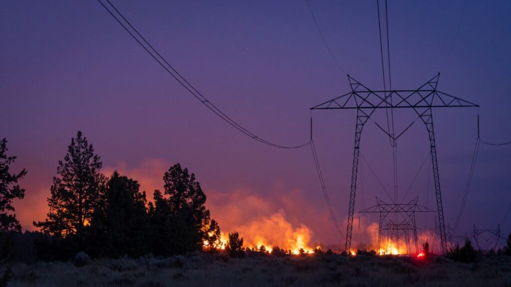 Wildfires affect the Electric grid which impacts energy supply