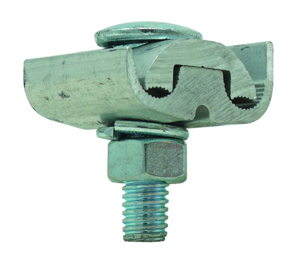 Parallel groove clamps joining solar fittings and BESS outputs