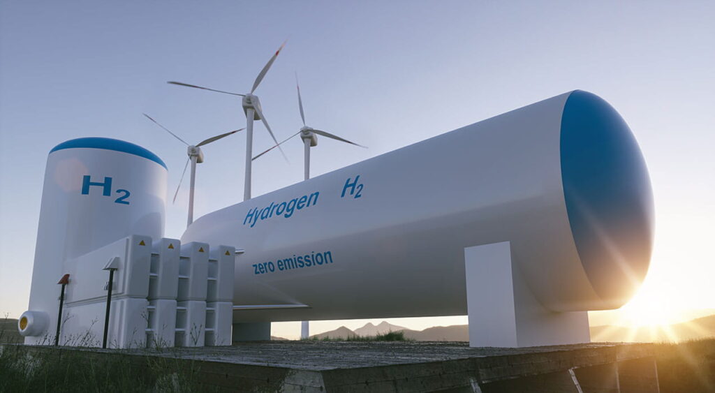 Green hydrogen powered by wind energy