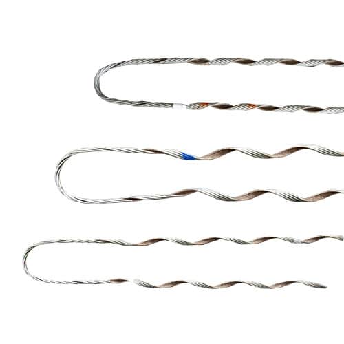 Preformed guy deadends prevent collapse of poles