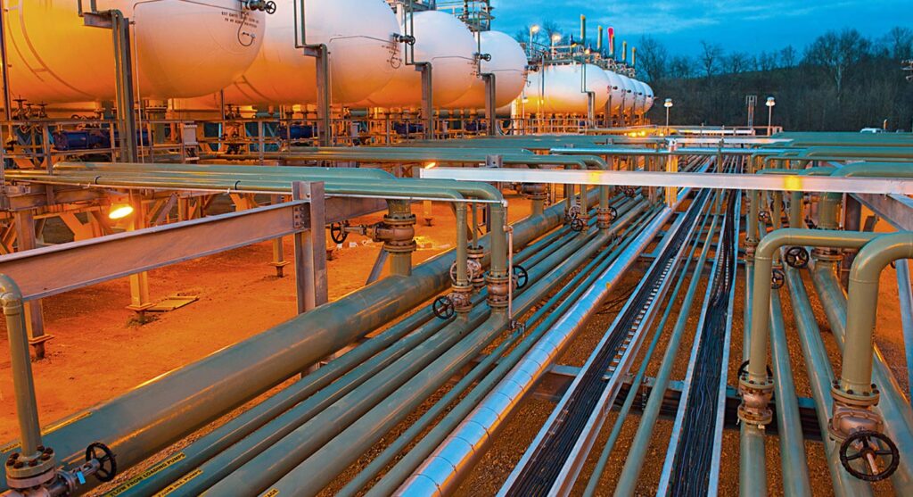 Natural gas production and transportation infrastructure