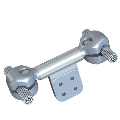 Bolted cable spacers maintain spacing between power cables