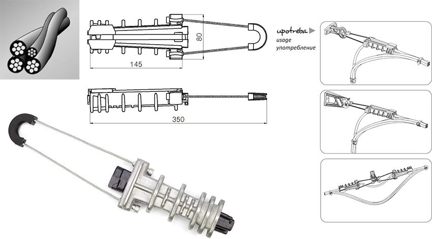 ABC deadend clamp specifications