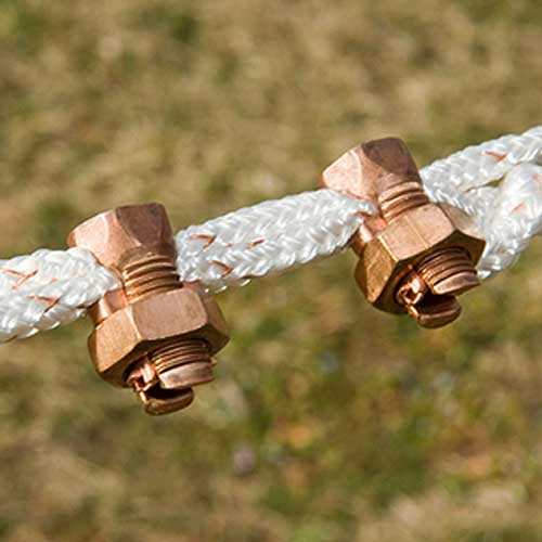 Split bolt connector supporting conductors and cables